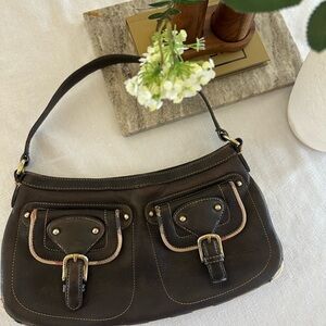 Authentic Burberry Vintage Double Front Pocket Hobo